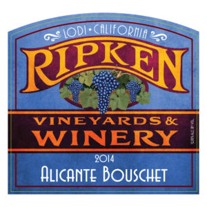 Ripken Wine label 2014 Alicante Bouschet