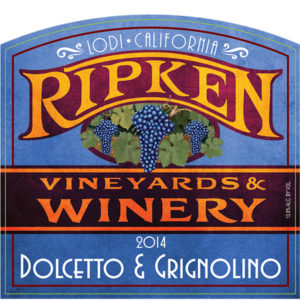 Ripken Wine label for 2014 Dolcetto & Grignolino