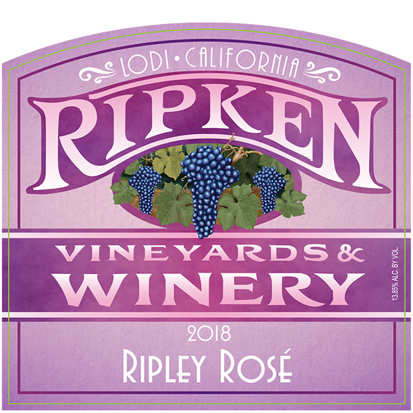 Ripken Wine label for 2018 Ripley Rose