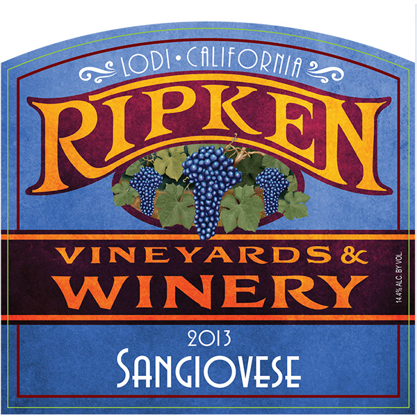 Ripken Wine label for 2013 Sangiovese
