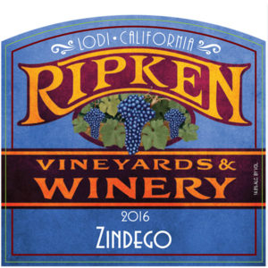 Ripken Wine label for 2016 Zindego