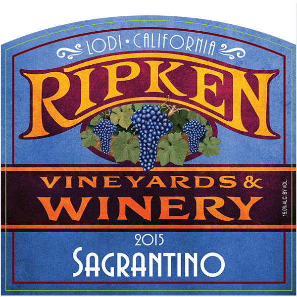 Ripken Wine label for 2015 Sagrantino
